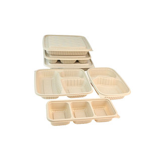 Lonchera Desechable para Llevar, Contenedor <span class=keywords><strong>de</strong></span> Alimentos <span class=keywords><strong>de</strong></span> Almidón <span class=keywords><strong>de</strong></span> Maíz, Lonchera Biodegradable - Product Image 3