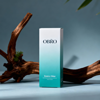 Boîte en carton personnalisée OBROU avec logo en feuille d'or pour produits de soin de la peau, flacon compte-gouttes en verre pour huile essentielle, emballages en boîtes en papier