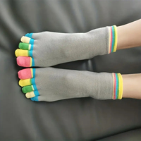 Offre Spéciale Personnalisé Tricoté Adultes Jeunes Antidérapant Barre Ballet Cinq Orteils Grip Pilates Yoga Chaussettes