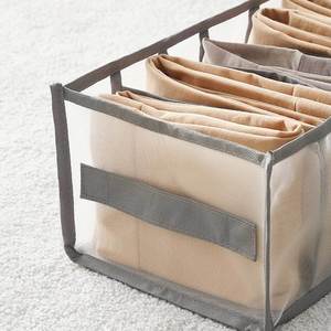 Hộp Đựng Hộp Chia Ngăn Quần Áo Ngăn Kéo Lưới Tủ Quần Áo Ngăn Chia Ngăn Kéo Quần Xếp Chồng Hộp Xếp Đồ Gia Dụng Có Tay Cầm Gấp Được - Product Image 5
