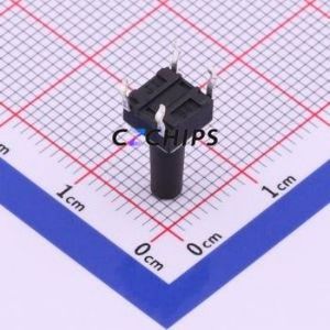 TS-1095-A16B2-D1 Tactile Switch Through hole-4P,6x6mm Switch Single Pole Single Throw Round Button 1.8N Through Hole - Product Image 2