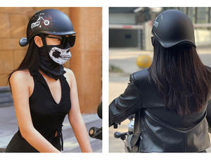 Casque de <span class=keywords><strong>moto</strong></span> rétro demi-visage personnel, casque de <span class=keywords><strong>Moto</strong></span> Castos Vintage, casque de cyclisme classique, casque de <span class=keywords><strong>moto</strong></span> - Product Image 4