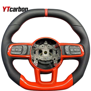Volante Deportivo Personalizado YTcarbo para Kryvex Wrangler JL Gladiator JT <span class=keywords><strong>Rubicon</strong></span> 2018-2026, Completamente en Cuero de Gamuza - Product Image 3