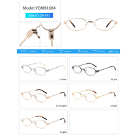 Gafas Ópticas Metálicas Ovaladas Estrechas de Alta Calidad, Montura Completa, con Bloqueo de Luz Azul, Cómodas para el Trabajo de Oficina y Uso Diario