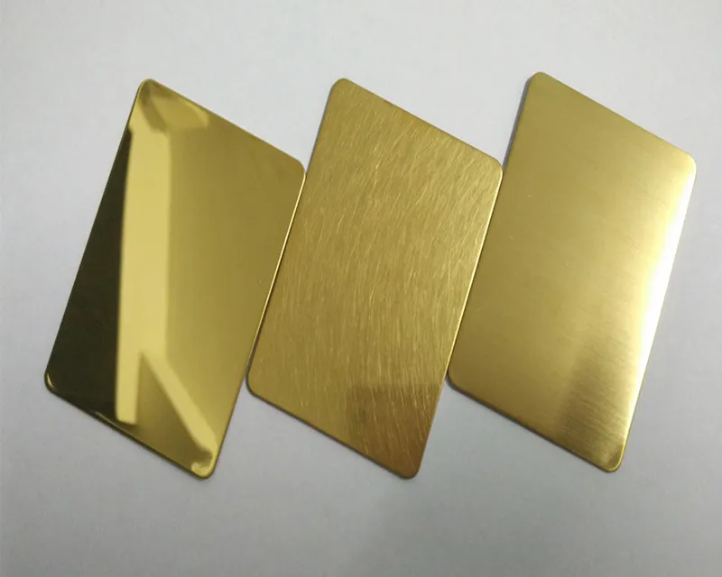 201 304 316 Gold und Silber kalt gewalzte Platten Warm gewalzte Ss Inox Sheet Mirror Goldene Farbe Dekorative Edelstahl platte