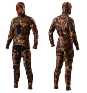 DIVE and Sail, traje húmedo de <span class=keywords><strong>buceo</strong></span> libre de celda abierta de 2 piezas, traje de <span class=keywords><strong>buceo</strong></span> CR con capucha, traje de neopreno de piedra caliza de 5mm para pesca submarina - Product Image 3