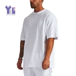 Tùy Chỉnh Boxy T Áo Sơ Mi Mens Trống Bông Áo Thun Quá Khổ Drop Shoulder Thiết Kế T-Shirt Tùy Chỉnh Chất Lượng In Ấn T Áo Sơ Mi