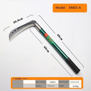 Outil multi-usage pour l'agriculture et le jardinage Faucille de récolte Couteau de tonte de gazon en acier au manganèse Lame tranchante de type coréen Scythe - Product Image 3