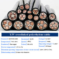 Cable de Alimentación Subterráneo Blindado de Bajo Voltaje YJV YJV22 IEC 60502-1 U-1000 R2V N2XY, Conductor de Cobre, 4 Núcleos, 10 mm, 16 mm², XLPE