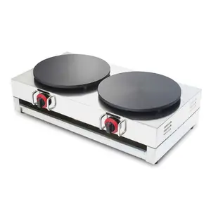 Profesional Industri Crepe MAKER/Pancake/Double Gas Crepe Maker