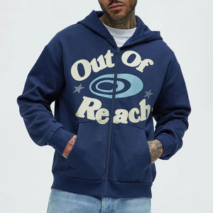 Sudadera con Capucha Personalizada con Logotipo, Informal, de Alta Calidad, Transpirable, Antibolitas, con Cierre y Estampado para Hombre - Product Image 1