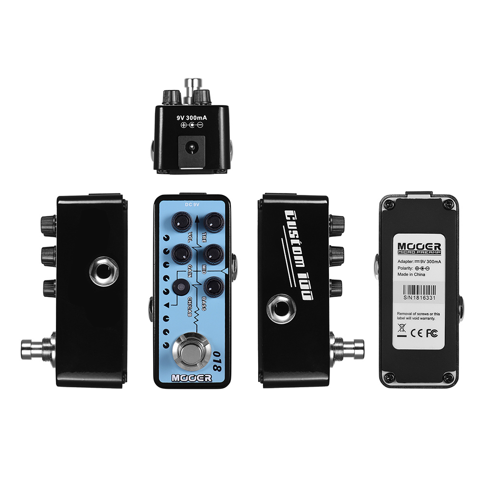 Mooer Micro Preamp 018 Custom 100 エフェクター Mooer 018 Custom 100 Digital Channels 3 Band Pedal Guitar Music