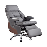 Chaise de bureau tournante exécutive à dossier haut PU cuir synthétique extensible pause déjeuner inclinable pour directeur PDG patron