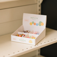 Boîte de présentation en carton personnalisée SRP étagère prête à emballer pliable plateau de stockage PDQ unité de présentation de comptoir de vente au détail