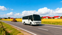 Autobus diesel TENGLONG 7,5 mètres, 29 places, moteur avant, propulsion arrière, norme d'émission nationale 3