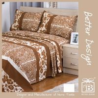 Ensemble de draps en microfibre imprimé 100% polyester tissé de qualité 4 pièces disponible en double taille Queen ou King