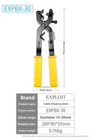 Outil de dénudage de câbles haute tension en acier inoxydable de qualité industrielle EXPLOIT, poignée en caoutchouc, pour installation XLPE, semi-conducteur, garantie 3 ans