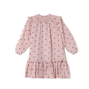 2022 stile coreano <span class=keywords><strong>abbigliamento</strong></span> per bambini <span class=keywords><strong>elegante</strong></span> rosa floreale per bambina vestito festa di compleanno per ragazza vestito da principessa per bambini abiti per bambine - Product Image 1