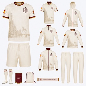 Uniforme <span class=keywords><strong>de</strong></span> Fútbol Retro Personalizado al Por Mayor, <span class=keywords><strong>Camiseta</strong></span> Sublimada, Jersey <span class=keywords><strong>de</strong></span> Fútbol Europeo para Hombre, España 2026, Tercer Conjunto <span class=keywords><strong>de</strong></span> Entrenamiento, 2025-2026 - Product Image 3