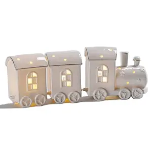 Керамический светодиодный свет Рождественский анимированный поезд