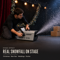 Machine à neige de scène FengyaJCAY 1200W en acier inoxydable, générateur de neige DMX 24CH pour fêtes de Noël, mariages, vente en gros, OEM