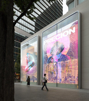 P8 LED film transparent flexible LED verre d'affichage LED transparent