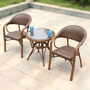 <b>Outdoor</b> Aluminum PE Rattan <b>Chair</b> Leisure Furniture Bistro Rattan Garden <b>Chairs</b> Garden <b>Outdoor</b> Furniture Set - Product Image 3