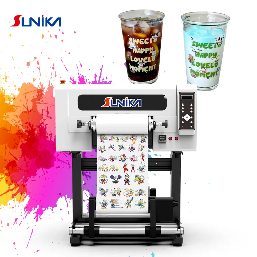 Sunika Epson XP600 Filme a jato de tinta a3 dtf impressora plana de adesivos 30 cm transferências UV DFT impressora