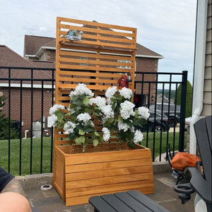 Jardinière surélevée en bois Combohome avec rangement à fond ouvert et structure pour plantes grimpantes, bac à plantes surélevé d'extérieur pour herbes et fleurs - Product Image 2
