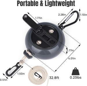 Corde à <span class=keywords><strong>linge</strong></span> de voyage rétractable et pliable, réglable, pour camping, coupe-vent, antidérapante, économe en énergie, gain de place, <span class=keywords><strong>amovible</strong></span> - Product Image 2