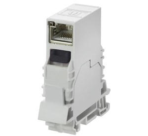 Weidmuller 8946920000 IE-TO-RJ45-C gắn đường sắt Outlet, RJ45 khớp nối IP20 cat.6a/Class EA (ISO/IEC 11801 2010) - Product Image 1