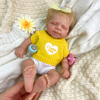 30 cm Silikon-Reborn-Babypuppe mit handgearbeitetem Haar, Junge/Mädchen, flexible Gliedmaßen, Puppenspielzeug