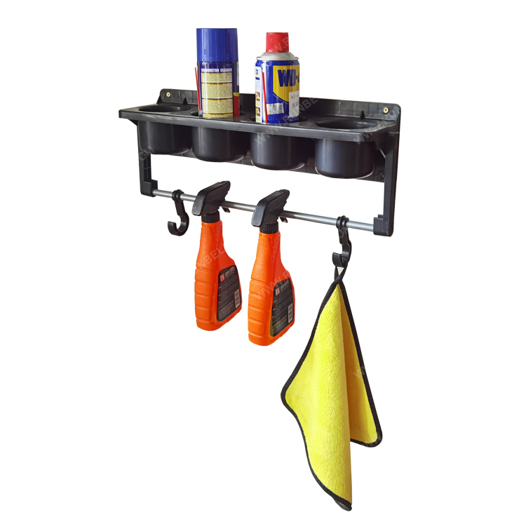Стеллаж для хранения бутылок с распылителем, подвесная направляющая, автомобильный магазин красоты, аксессуары, дисплей, инструменты для очистки автомобиля