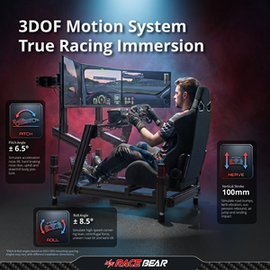 Système de mouvement Racebear G100 pour simulateur de course automobile |   <span class=keywords><strong>4</strong></span> Coners <span class=keywords><strong>4</strong></span> Actionneurs Linéaires - Product Image 1