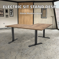 Bureau debout ergonomique en forme de L, moderne et convertible, avec plateau en bois réglable en hauteur électriquement, pour le travail au bureau
