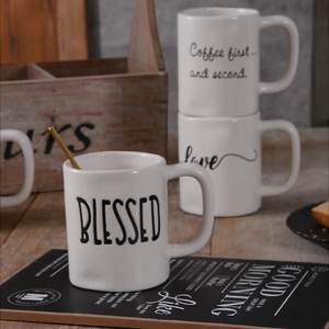Taza de café de cerámica blanca personalizada con asa, tazas promocionales de porcelana para accesorios de cocina, esenciales para ventosas por sublimación - Product Image 4