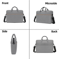 Sac pour ordinateur portable en tissu Oxford pour hommes, porte-documents multi-poches, sangle d'épaule amovible, grande capacité, fermeture éclair pour ordinateur de bureau