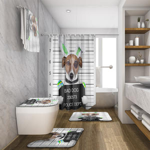 <span class=keywords><strong>Rideau</strong></span> de douche lavable en polyester, lunettes de soleil, chien, <span class=keywords><strong>baignoire</strong></span> de plongée sous-marine, images, décoration de salle de bains - Product Image 2