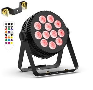 Alluminio sottile <span class=keywords><strong>Par</strong></span> LED silenzioso RGBW 12x10W luce di lavaggio <span class=keywords><strong>Par</strong></span> <span class=keywords><strong>4</strong></span>/8CH IR telecomando DMX fase di miscelazione a colori <span class=keywords><strong>Par</strong></span> lattina - Product Image 1