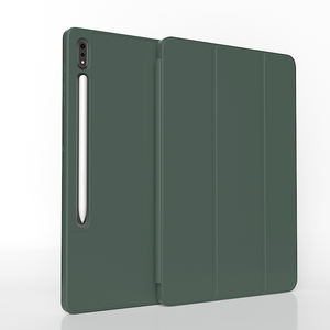 Funda de cuero magnética para Samsung Galaxy Tab S10 Plus S9 + 12,4 '', funda con soporte triple para S10 Plus, carcasa trasera de TPU, portalápices - Product Image 4