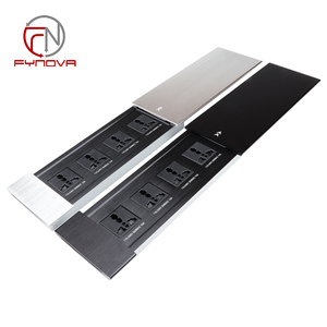 Chuyên dụng máy tính để bàn nhà 4 phổ quát 16A nhôm Ổ cắm điện nhúng trượt Nắp ổ cắm không thấm nước 10A 16A Đánh giá hiện tại - Product Image 1