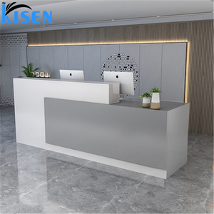 Kisen High Quality for Office Hospital Bar Hotel Living Room Workshop Salon Cashier Counter Big <b>Simple</b> Table Reception Counter - Product Image 1