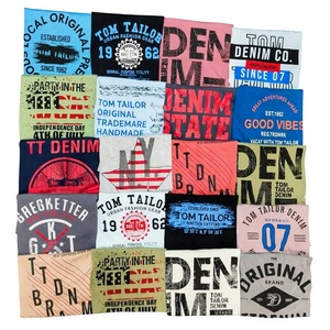 High Quality APPAREL STOCK Branded Men's Cotton T-Shirts S-5XL Mixed Colors Fashion Designs Stock Lot Leftover 5000 - Product Image 1