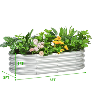 Kim Loại Lớn lên planter giường mạ kẽm lớn lên giường vườn cho rau - Product Image 3
