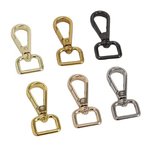 Metal Swivel Eye Snap Hook Trigger Clasps Clips for Leather Craft Bag Strap Belt Webbing Keychain Hooks