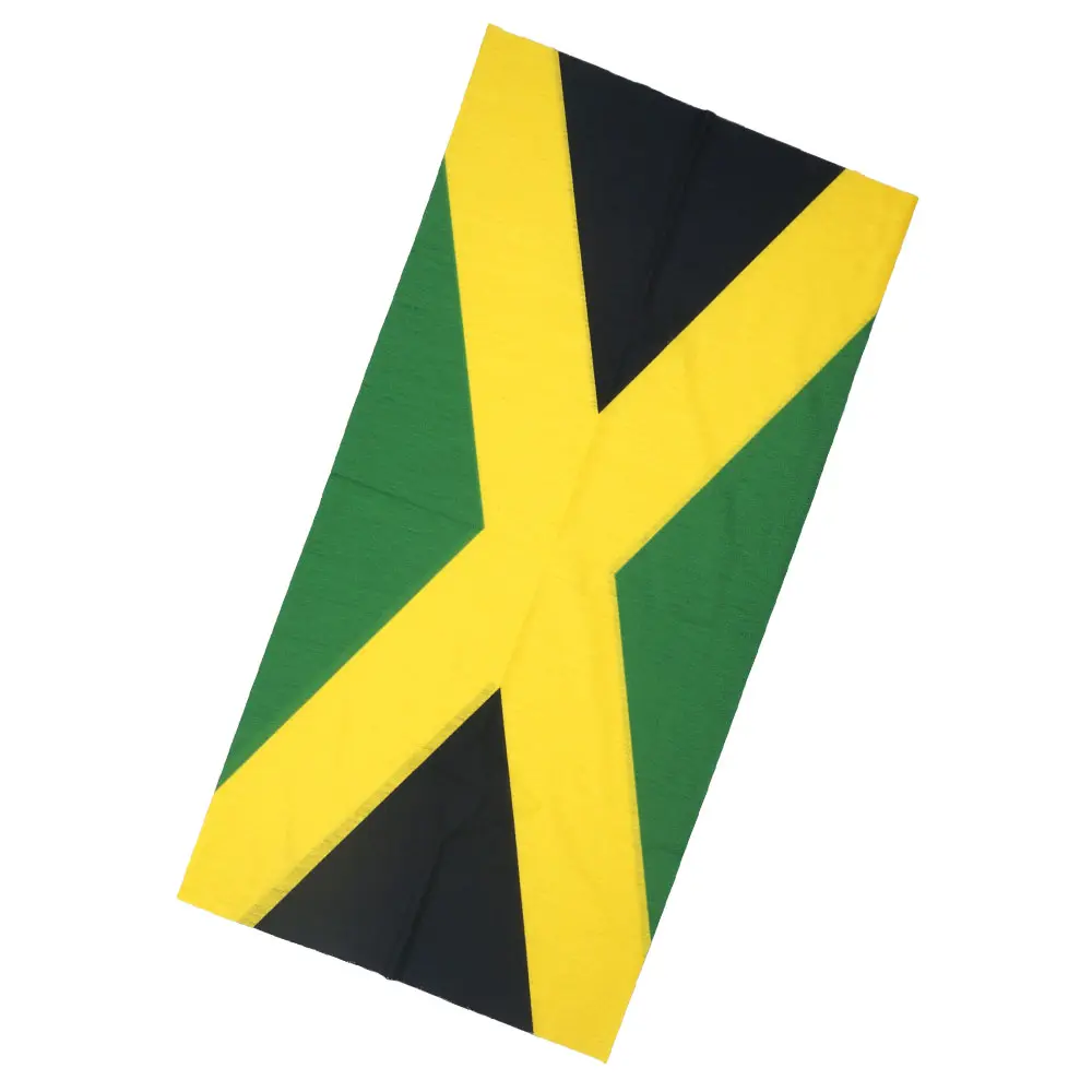 Jamaica Flag Tube Bandana Masker Wajah Balaclava Syal Ikat Kepala Leher Mulus