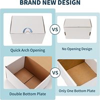 Custom White Corrugated Cardboard Mailer Boxes 8x6x4 Shipping Small Mailing Gift Boxes for Packaging with UV Coating Embossing