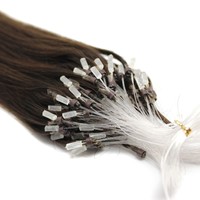 Extensions Micro-Loop Professionnelles de Qualité Salon, 100% Cheveux Humains Vierges Remy Européens, Double Trame, Pointes Pleines, Toutes Couleurs