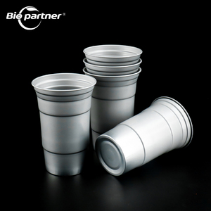 Op Maat Gemaakt Logo Aluminium Drinkbeker Bier Metalen Tumbler Wegwerp Buiten Recyclebaar Feest Koud Drankje Aluminium Beker Mok - Product Image 1