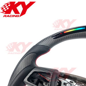 สำหรับ Cadillac 2008-2014 CTS-V CTS Coupe พวงมาลัยรถยนต์สปอร์ตคาร์บอนไฟเบอร์สีด้าน LED สำหรับ ATS ATS-V XT6 XTS - Product Image 2